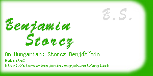 benjamin storcz business card